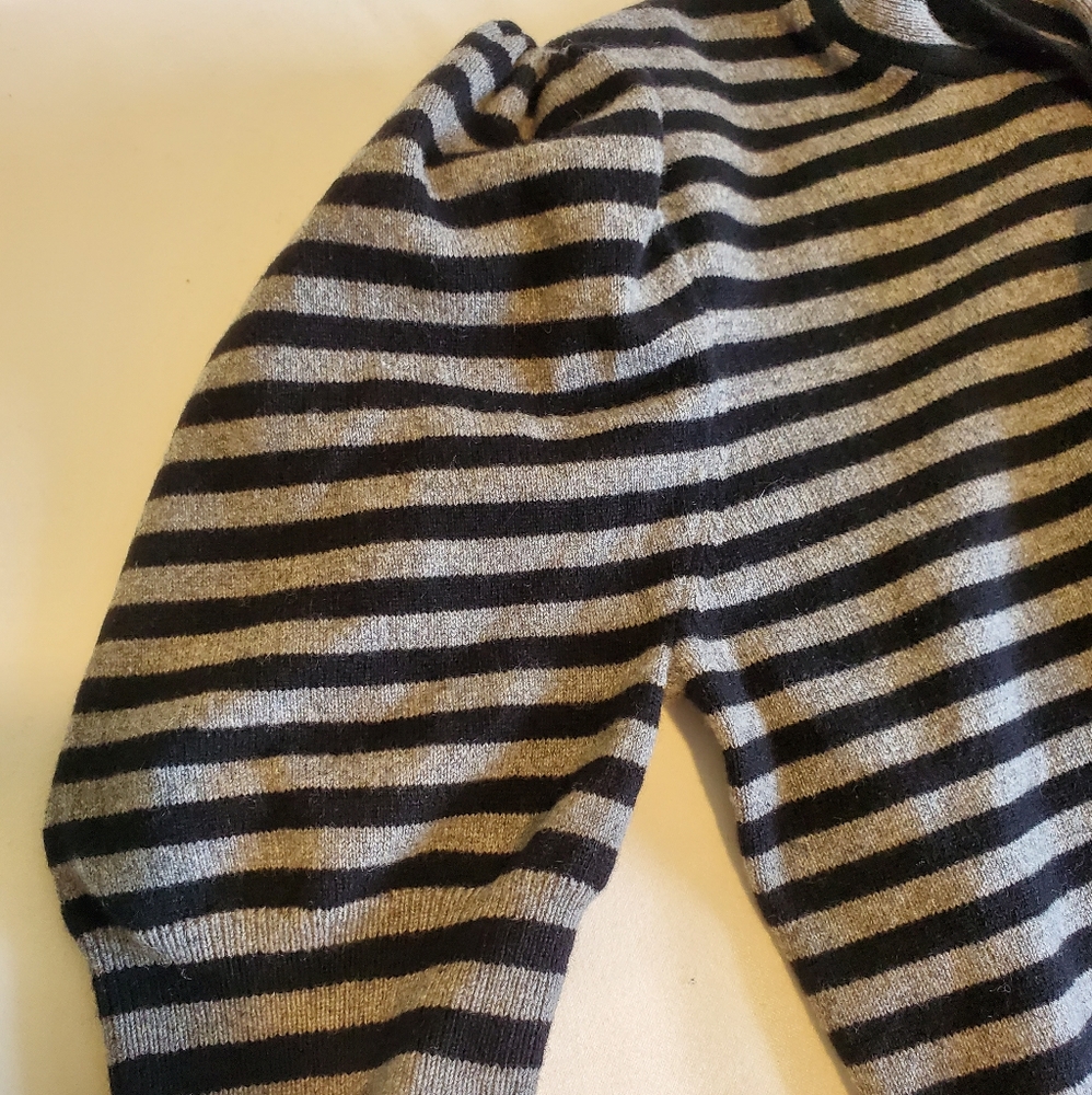 NWT$890 Michael Kors Striped Cashmere Blouse Top Sweater - Picture 8 of 15